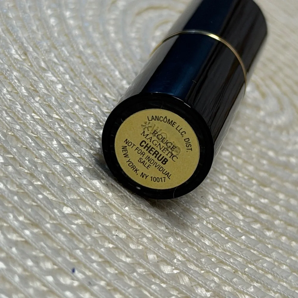 Lancome Rouge Magnetic Lipstick Cherub Deep Rose Red Satin Finish Discontinued
